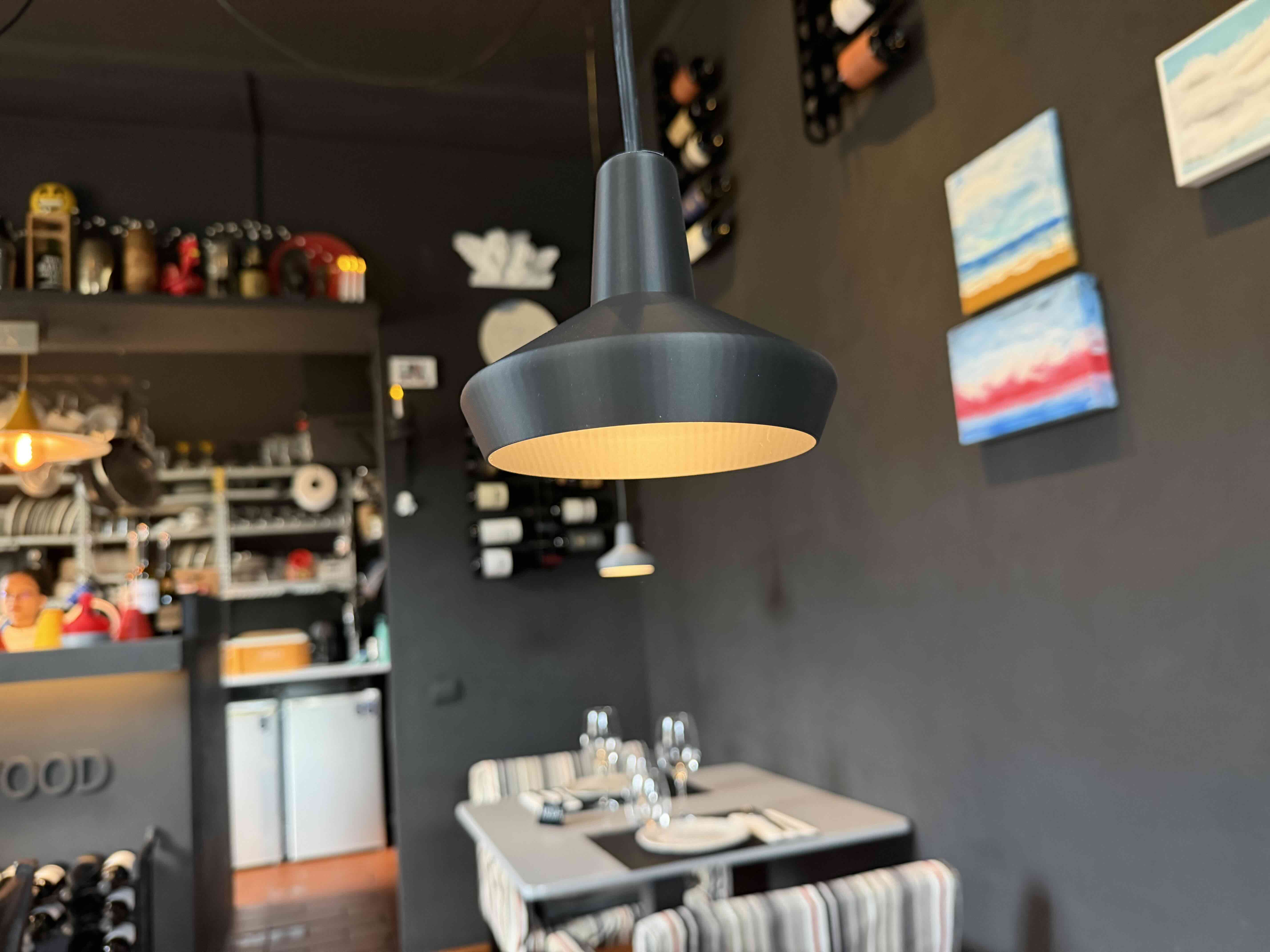 Pendant lamp — studio piece.