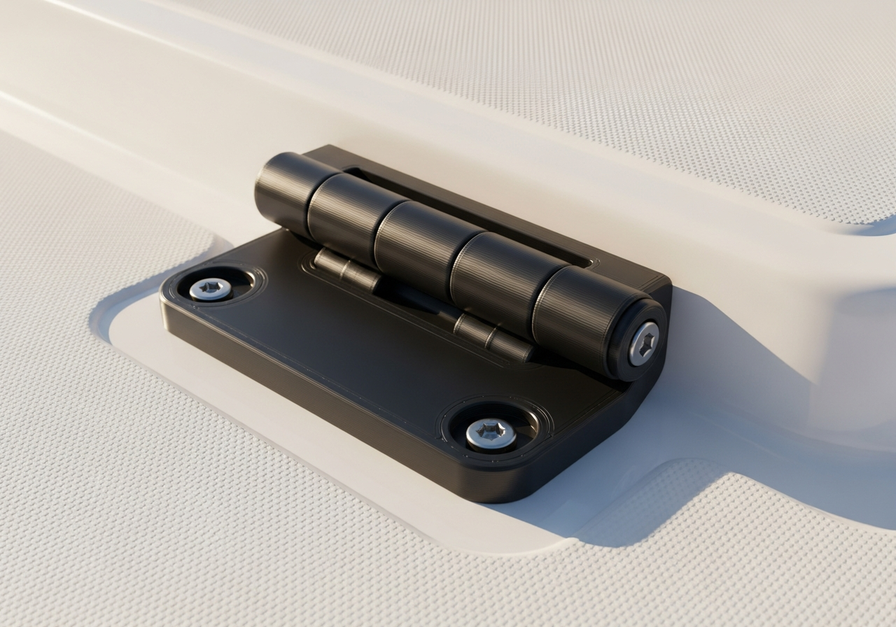 Finished 3D-printed part installed in context.